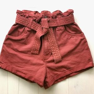 Abercrombie cotton paperbag shorts small